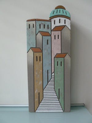 Niet of onleesbaar gesigneerd - Mediterraans stads/dorpsgezicht (Provence/Toscane) kopen? Bied vanaf 1!