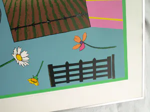 Harrie Gerritz - Ingelijste zeefdruk , Het veldboeket wordt steeds kleiner – 1979 kopen? Bied vanaf 50!