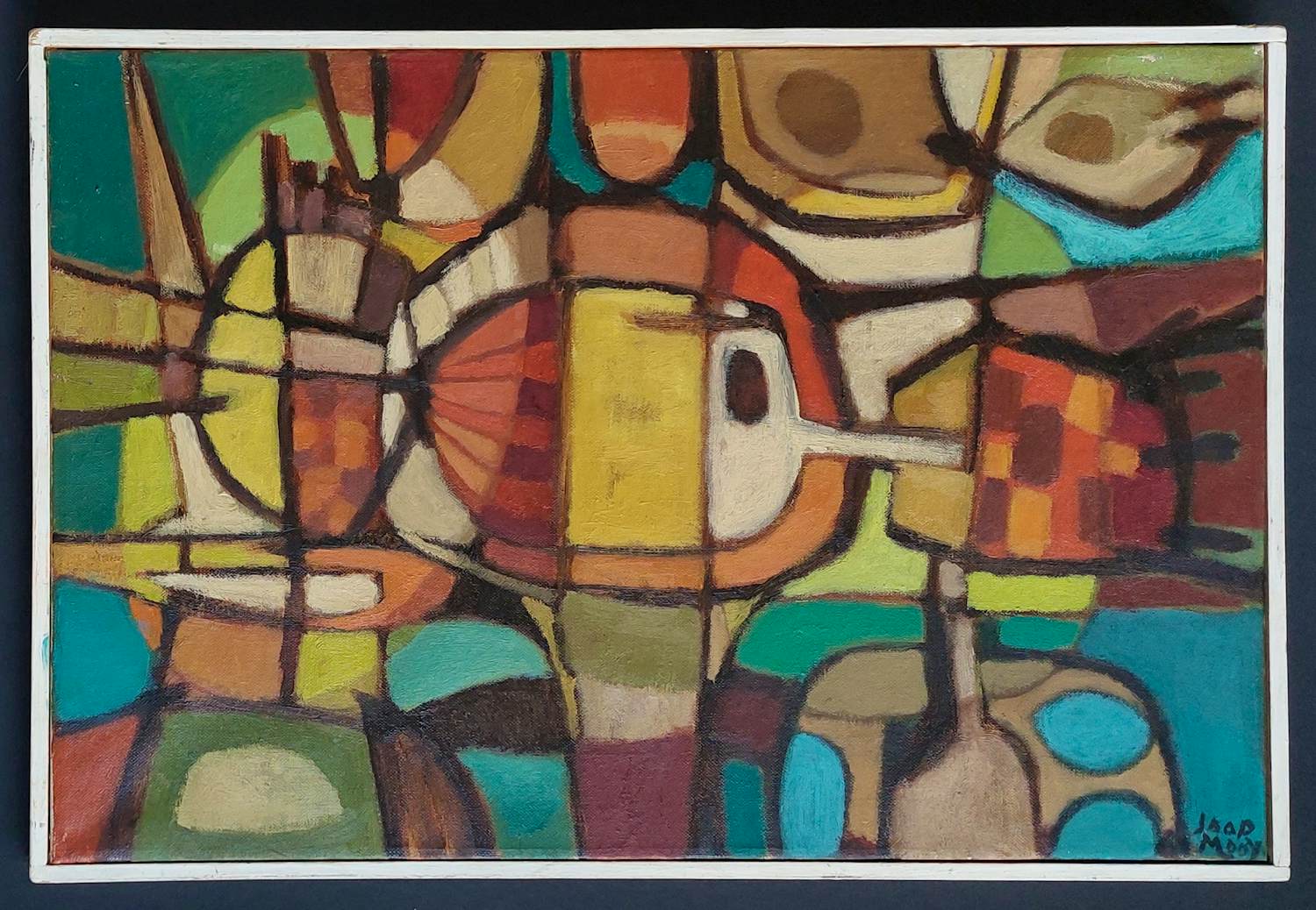 Jaap Mooy - Vis - olieverf op canvas uit 1950 verkocht voor € 1750!