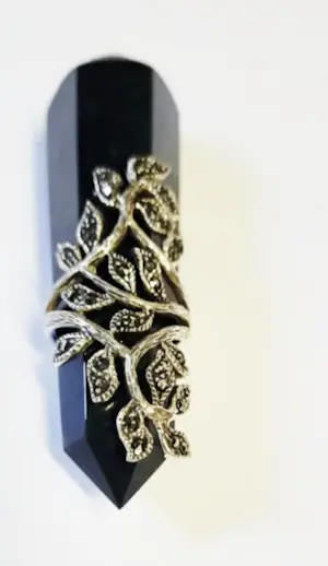 Nieuwe  Vintage handgemaakte Zwitserse marcasiet setting zilveren gotische ring kopen? Bied vanaf 75!