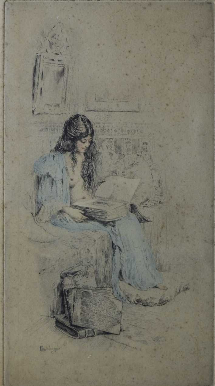 Leon Le Begue - portret vrouw, ets  kopen? Bied vanaf 30!