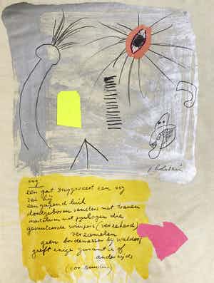 Pieter Holstein - Oog, met gedicht van Cor Beurskens. verkocht voor € 45!