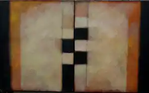 Ton Frenken - Olieverf op doek, tweeluik: abstract - 1998 vendu pour 1500€ !