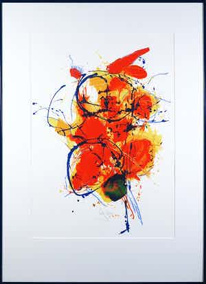 Arty Grimm - Zeefdruk, Zonder titel - Ingelijst verkocht voor € 50!