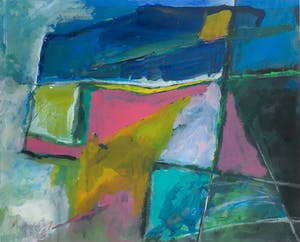 Roel de Jong - Olieverf op papier, Landschap - Ingelijst (Groot) kopen? Bied vanaf 1!