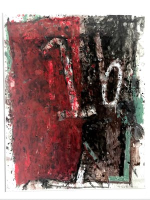 Anthonie Mandos - 'Voorhang' / handgesigneerd - ingelijst in Barth lijst & Passepartout / 1992 kopen? Bied vanaf 50!