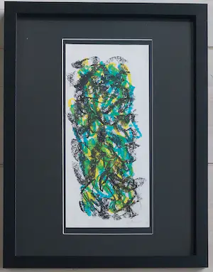 Theo Wolvecamp - Compositie met kleur kopen? Bied vanaf 225!