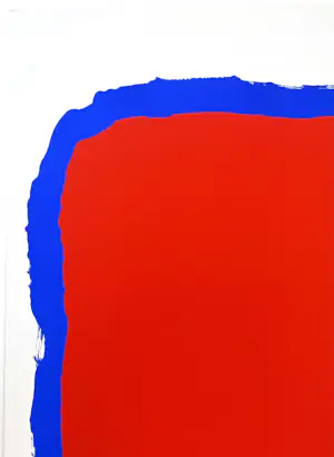 Bram Bogart - Rood in Blauw - Litho kopen? Bied vanaf 690!