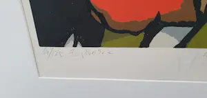 Fon Klement - Boardsnede, Les Fleurs figaces - Ingelijst kopen? Bied vanaf 50!