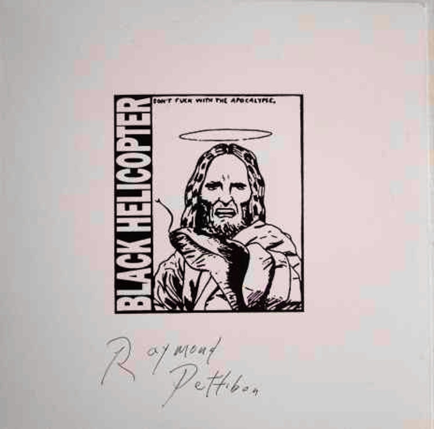 Raymond Pettibon - Black Helicopter - Don't fuck with... - Zeefdruk op lp hoes - Signed kopen? Bied vanaf 50!