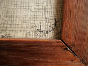 Niet of onleesbaar gesigneerd - omstreeks 1920 - Pointillistische Inkt tekening - Huis aan rivier - gesigneerd kopen? Bied vanaf 1!