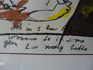 Herman Brood - Zeefdruk, uit 1998, Titel, "Paddo 's". kopen? Bied vanaf 150!