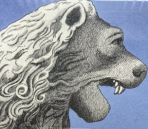 Marinus Fuit - Litho , gebeeldhouwde leeuw, gesigneerd en ingelijst kopen? Bied vanaf 75!