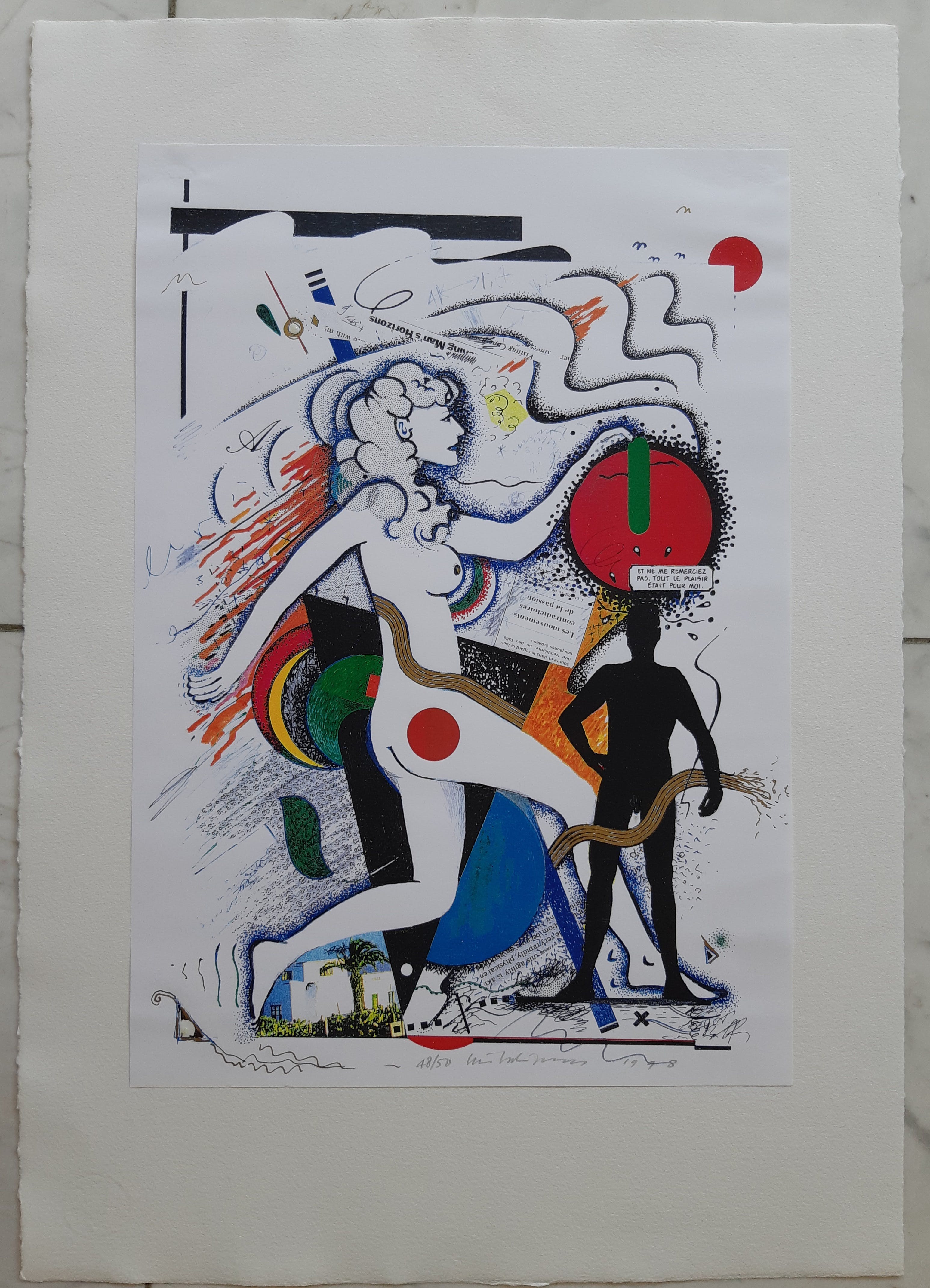 Niet of onleesbaar gesigneerd - Et ne me remerciez pas, tout la plaisir était pour moi kopen? Bied vanaf 1!
