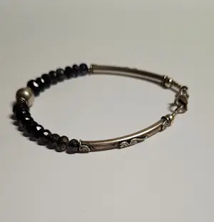 Nieuw mooie zilveren 925 Armband met 16 ronde  gefaseerde  rookkwarts kopen? Bied vanaf 50!