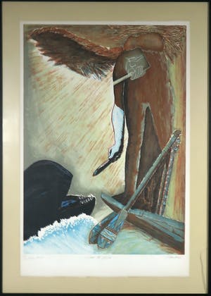 Wim Jonkman - Litho, Peur de peche - Ingelijst (Groot) kopen? Bied vanaf 1!