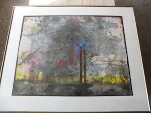 Hans Boomsma - Acryl en Oost-Indisch inkt op papier. Abstract werk. kopen? Bied vanaf 35!