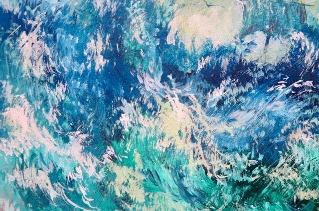 Niet of onleesbaar gesigneerd - Azat Malik - Schip op woeste zee - In net passe-partout kopen? Bied vanaf 1!