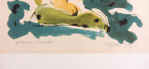 Nic Jonk - Zeefdruk op papier, Leda en de Zwaan - Ingelijst kopen? Bied vanaf 60!