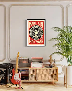 Shepard Fairey - MAKE ART NOT WAR Signed Lithograph kopen? Bied vanaf 20!