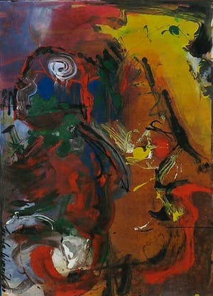 Jan te Wierik - Gemengde techniek op papier, Zonder titel - Ingelijst kopen? Bied vanaf 500!