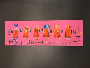 Espen Hagen - Gr Zeefdruk SIX LADIES AT THE PINK BAR Hand gesigneerd kopen? Bied vanaf 40!