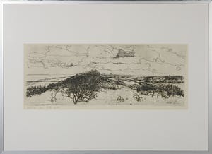 Paul van Gils - Ets, Landschap Renesse - Ingelijst kopen? Bied vanaf 1!