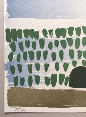 Klaas Gubbels - litho op handgeschept papier 'Gat in de heg' - 2007 kopen? Bied vanaf 145!