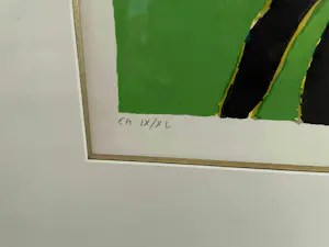 Corneille - Zeefdruk EAIX/XL - Vrouw met vogel - Ingelijst kopen? Bied vanaf 200!