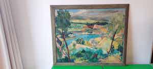 Louis Meys - Landschap met zeezicht verkocht voor € 100!