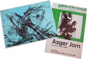 Asger Jorn - Litho, Zonder titel (+ affiche) verkocht voor € 1!