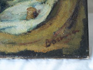 Niet of onleesbaar gesigneerd - Olieverf op doek, Stilleven met uien en flessen – gesigneerd kopen? Bied vanaf 10!