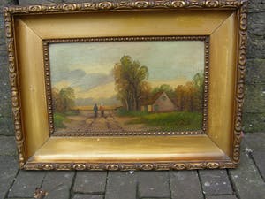 Hendrik Jan ten Cate - Landschap met personen kopen? Bied vanaf 20!