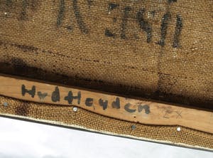 Harry  van der Heyden - Olieverf op jute doek , “Abstracte Naakten” – in originele lijst – 1967 kopen? Bied vanaf 40!