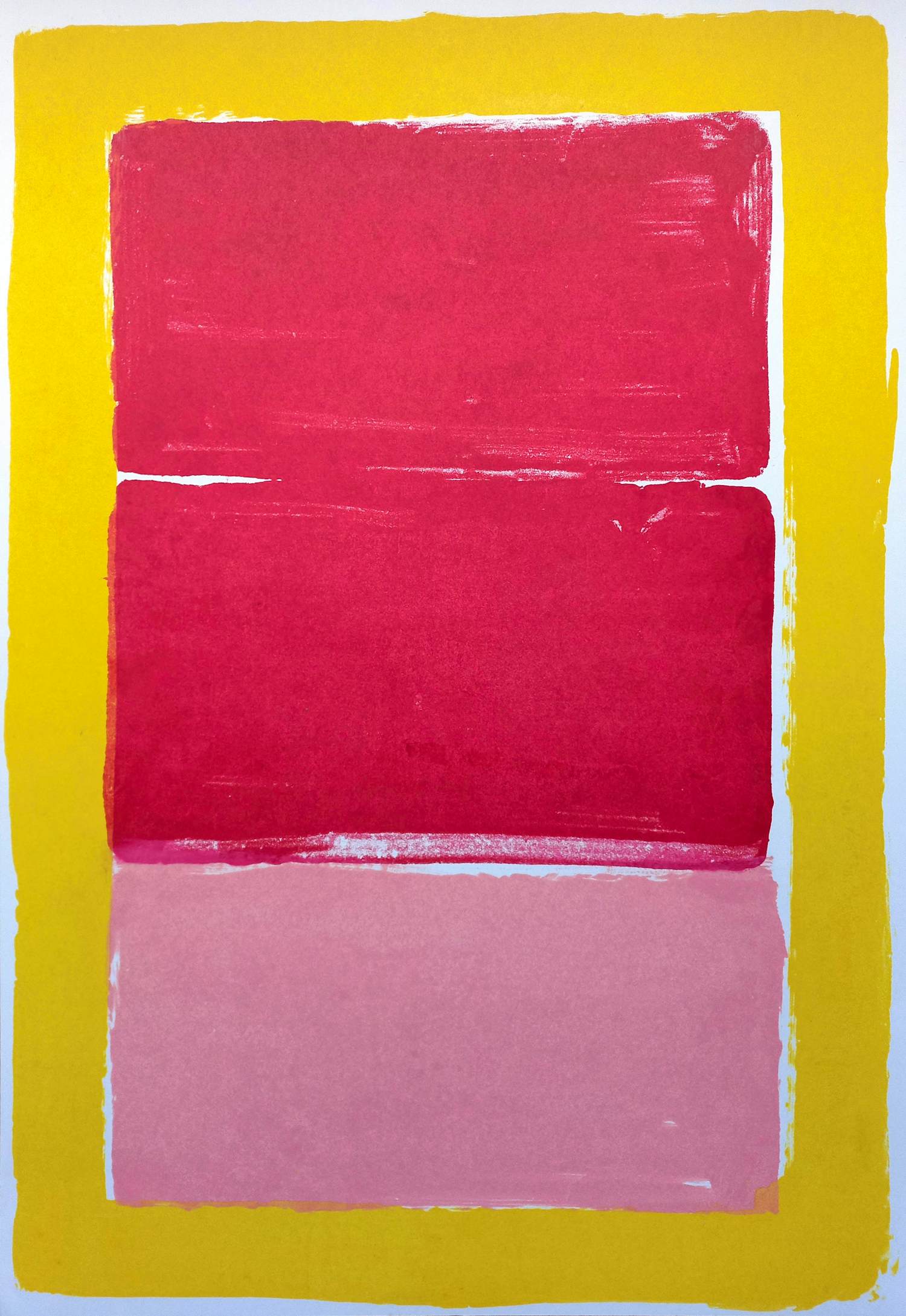 Adine Engelman - Abstracte compositie, ongesigneerde monotype (unica) verkocht voor € 50!