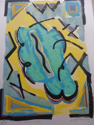 Bettina Lopetro - Zeefdruk. Titel, "Horse Head". kopen? Bied vanaf 20!