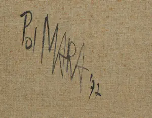 Pol Mara - olieverf op doek: dessins dans l'esprit - 1977 kopen? Bied vanaf 1000!
