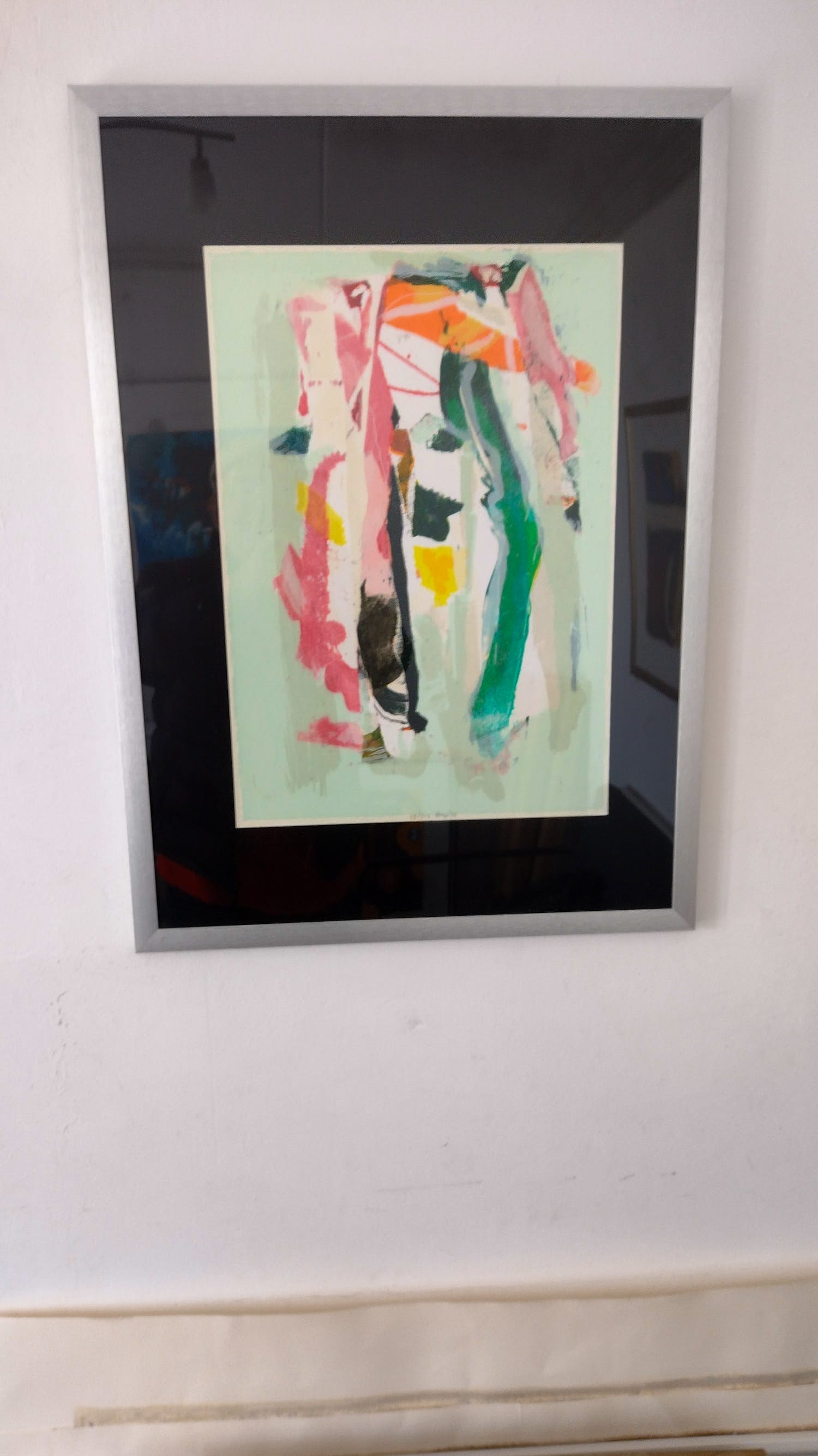 Hans Meyer Petersen - Cobra werk in nieuwe lijst uit 1994 !! verkocht voor € 50!