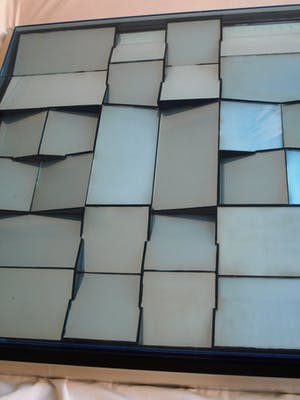 Curiosa - Nul / ZERO-kunst: Spiegelglas, grote abstract geometrische constructie kopen? Bied vanaf 350!