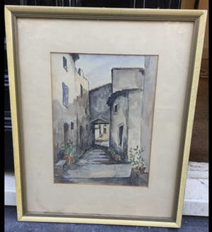 Niet of onleesbaar gesigneerd - C2324-15 - Straatje St. Paul, Frankrijk kopen? Bied vanaf 1!