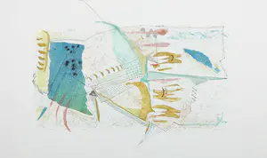 Miriam Slaats - Gemengde techniek op papier, Experiment I t/m III - Ingelijst kopen? Bied vanaf 1!