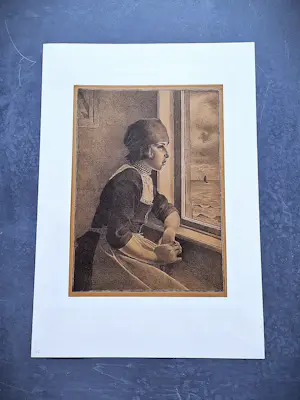 Wilm Wouters - grote Litho " Volendams meisje (mogelijk Geertje Smit) " potloodgesigneerd kopen? Bied vanaf 38!
