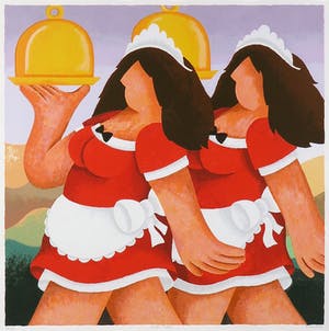 Yvonne Zomerdijk - Zeefdruk, Sweet cherry - Ingelijst kopen? Bied vanaf 35!