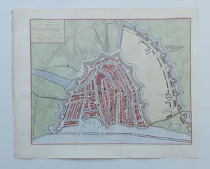 Isaac Tirion - Amsterdam zo als het na de vergrooting des jaars 1593..- Oude Kaart 1760 kopen? Bied vanaf 100!
