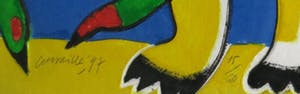 Corneille - Aquagravure op geschept papier, Chat jaune - Ingelijst (Zeer groot) kopen? Bied vanaf 600!