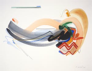 Peter van Drumpt - Aquarel, Zonder titel (Zeer Groot) kopen? Bied vanaf 40!