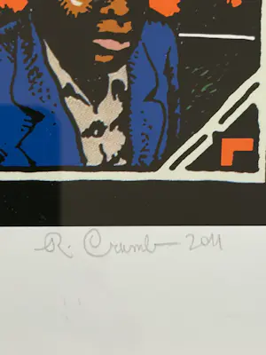 Robert Crumb - Zeefdruk naar Albumcover 1979 "Memphis Jug Band Double Album" Gesigneerd kopen? Bied vanaf 300!