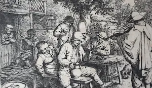 Adriaen van Ostade - De vioolspeler en de draailierspeler kopen? Bied vanaf 500!