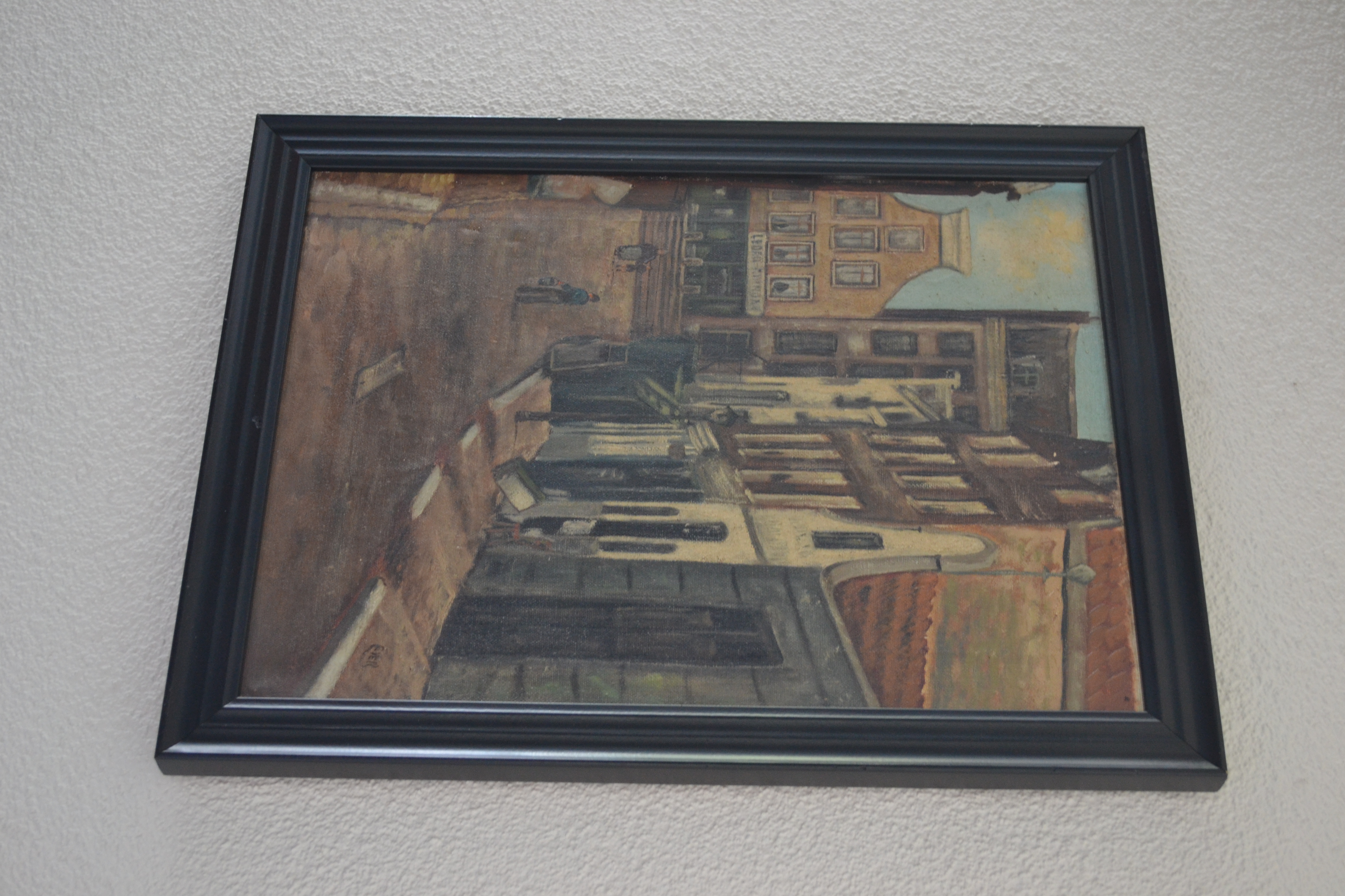 Niet of onleesbaar gesigneerd - gesigneerd - stadsgezicht - olieverf op doek kopen? Bied vanaf 1!