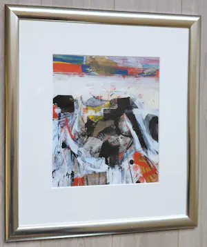 Sam Middleton - Abstracte compositie (1965), gemengde techniek (mooi ingelijst) kopen? Bied vanaf 750!